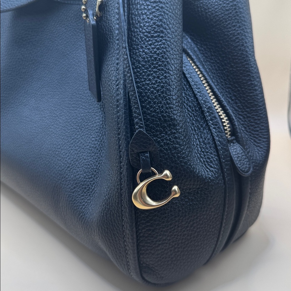 Coach Bella Black Leather Shoulder Bag - Picture 6 of 8
